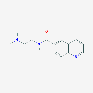 molecular formula C13H15N3O B7568449 N-[2-(methylamino)ethyl]quinoline-6-carboxamide 