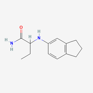 molecular formula C13H18N2O B7568470 2-(2,3-dihydro-1H-inden-5-ylamino)butanamide 