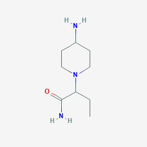 molecular formula C9H19N3O B7568487 2-(4-Aminopiperidin-1-yl)butanamide 