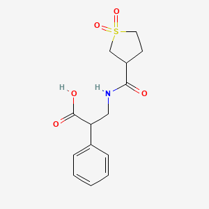 3-[(1,1-Dioxothiolane-3-carbonyl)amino]-2-phenylpropanoic acid