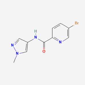 molecular formula C10H9BrN4O B7568518 5-bromo-N-(1-methylpyrazol-4-yl)pyridine-2-carboxamide 