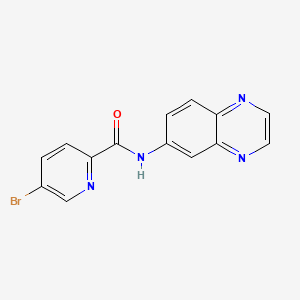 molecular formula C14H9BrN4O B7568522 5-bromo-N-quinoxalin-6-ylpyridine-2-carboxamide 