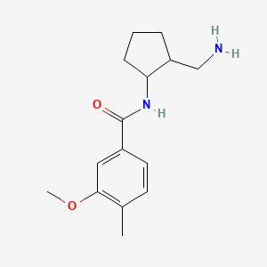 molecular formula C15H22N2O2 B7568535 N-[2-(aminomethyl)cyclopentyl]-3-methoxy-4-methylbenzamide 