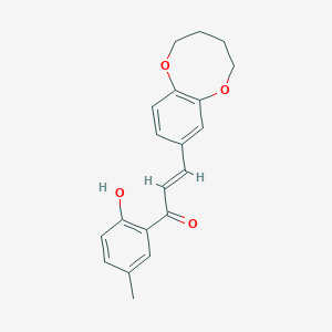 molecular formula C20H20O4 B7568542 (2E)-1-(2-Hydroxy-5-methylphenyl)-3-(2,3,4,5-tetrahydro-1,6-benzodioxocin-8-YL)prop-2-EN-1-one 
