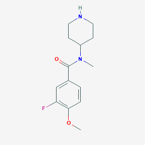 molecular formula C14H19FN2O2 B7568553 3-fluoro-4-methoxy-N-methyl-N-piperidin-4-ylbenzamide 