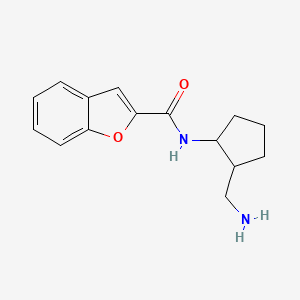 molecular formula C15H18N2O2 B7568561 N-[2-(aminomethyl)cyclopentyl]-1-benzofuran-2-carboxamide 
