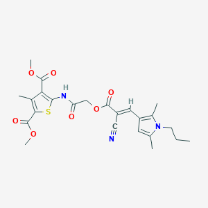 dimethyl 5-[[2-[(E)-2-cyano-3-(2,5-dimethyl-1-propylpyrrol-3-yl)prop-2-enoyl]oxyacetyl]amino]-3-methylthiophene-2,4-dicarboxylate