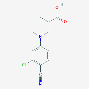 3-(3-chloro-4-cyano-N-methylanilino)-2-methylpropanoic acid