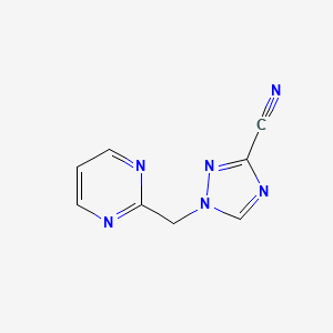 molecular formula C8H6N6 B7568637 1-(Pyrimidin-2-ylmethyl)-1,2,4-triazole-3-carbonitrile 