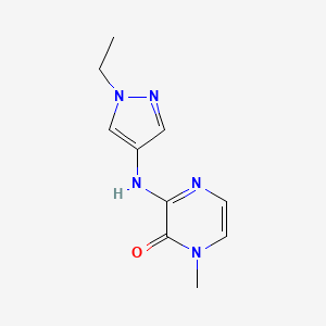 molecular formula C10H13N5O B7568638 3-[(1-Ethylpyrazol-4-yl)amino]-1-methylpyrazin-2-one 
