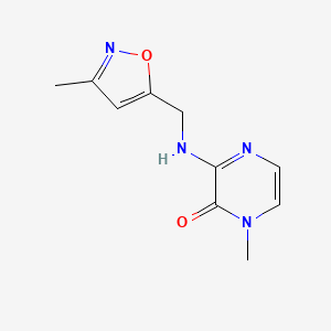 molecular formula C10H12N4O2 B7568646 1-Methyl-3-[(3-methyl-1,2-oxazol-5-yl)methylamino]pyrazin-2-one 