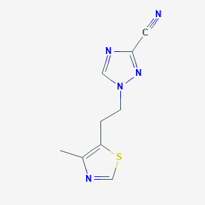 1-[2-(4-Methyl-1,3-thiazol-5-yl)ethyl]-1,2,4-triazole-3-carbonitrile