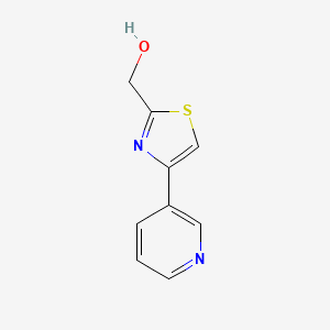 molecular formula C9H8N2OS B7568685 [4-(Pyridin-3-yl)-1,3-thiazol-2-yl]methanol 