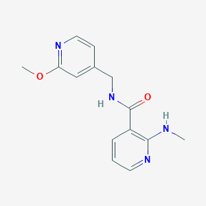 molecular formula C14H16N4O2 B7568702 N-[(2-methoxypyridin-4-yl)methyl]-2-(methylamino)pyridine-3-carboxamide 