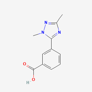 molecular formula C11H11N3O2 B7568703 3-(2,5-Dimethyl-1,2,4-triazol-3-yl)benzoic acid 