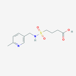 molecular formula C11H16N2O4S B7568731 4-[(6-Methylpyridin-3-yl)methylsulfamoyl]butanoic acid 