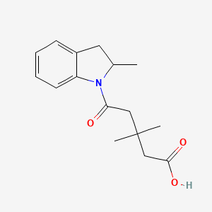 3,3-Dimethyl-5-(2-methyl-2,3-dihydroindol-1-yl)-5-oxopentanoic acid
