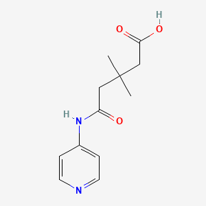 molecular formula C12H16N2O3 B7568749 3,3-Dimethyl-5-oxo-5-(pyridin-4-ylamino)pentanoic acid 