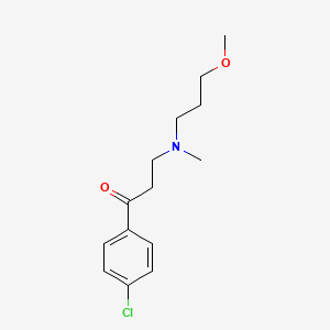 molecular formula C14H20ClNO2 B7568776 1-(4-Chlorophenyl)-3-[3-methoxypropyl(methyl)amino]propan-1-one 