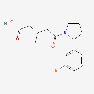 5-[2-(3-Bromophenyl)pyrrolidin-1-yl]-3-methyl-5-oxopentanoic acid