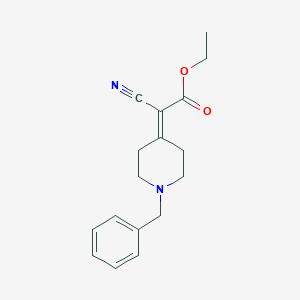 molecular formula C17H20N2O2 B075688 Ethyl 2-(1-benzylpiperidin-4-ylidene)-2-cyanoacetate CAS No. 1463-52-1
