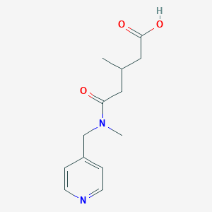 molecular formula C13H18N2O3 B7568817 3-Methyl-5-[methyl(pyridin-4-ylmethyl)amino]-5-oxopentanoic acid 