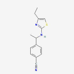 4-[1-[(4-Ethyl-1,3-thiazol-2-yl)amino]ethyl]benzonitrile