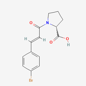 (2R)-1-[(E)-3-(4-bromophenyl)prop-2-enoyl]pyrrolidine-2-carboxylic acid