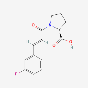 (2R)-1-[(E)-3-(3-fluorophenyl)prop-2-enoyl]pyrrolidine-2-carboxylic acid