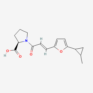 (2R)-1-[(E)-3-[5-(2-methylcyclopropyl)furan-2-yl]prop-2-enoyl]pyrrolidine-2-carboxylic acid