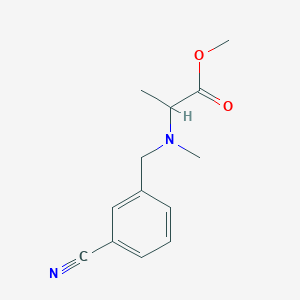 molecular formula C13H16N2O2 B7568877 Methyl 2-[(3-cyanophenyl)methyl-methylamino]propanoate 