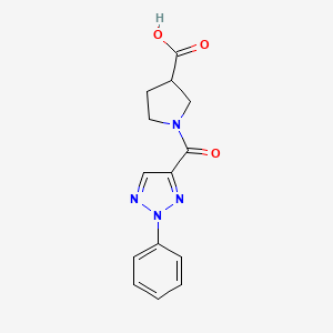1-(2-Phenyltriazole-4-carbonyl)pyrrolidine-3-carboxylic acid