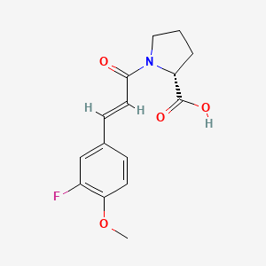 (2R)-1-[(E)-3-(3-fluoro-4-methoxyphenyl)prop-2-enoyl]pyrrolidine-2-carboxylic acid