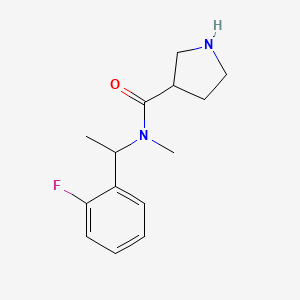 molecular formula C14H19FN2O B7568919 N-[1-(2-fluorophenyl)ethyl]-N-methylpyrrolidine-3-carboxamide 