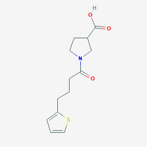 1-(4-Thiophen-2-ylbutanoyl)pyrrolidine-3-carboxylic acid