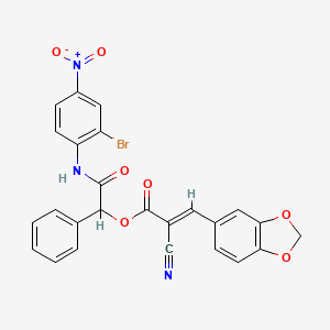 [2-(2-bromo-4-nitroanilino)-2-oxo-1-phenylethyl] (E)-3-(1,3-benzodioxol-5-yl)-2-cyanoprop-2-enoate
