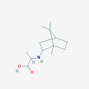 molecular formula C13H23NO2 B7568952 2-[(1,7,7-Trimethyl-2-bicyclo[2.2.1]heptanyl)amino]propanoic acid 
