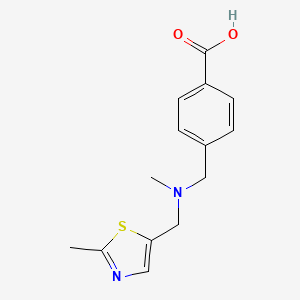 4-[[Methyl-[(2-methyl-1,3-thiazol-5-yl)methyl]amino]methyl]benzoic acid