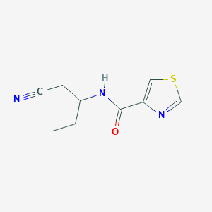 molecular formula C9H11N3OS B7568965 N-(1-cyanobutan-2-yl)-1,3-thiazole-4-carboxamide 