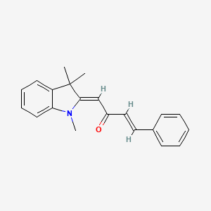 molecular formula C21H21NO B7568971 (E,1Z)-4-phenyl-1-(1,3,3-trimethylindol-2-ylidene)but-3-en-2-one 