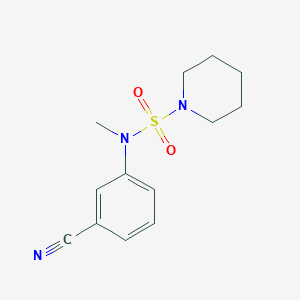 molecular formula C13H17N3O2S B7568986 N-(3-cyanophenyl)-N-methylpiperidine-1-sulfonamide 