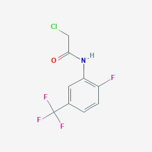 molecular formula C9H6ClF4NO B7568992 2-chloro-N-[2-fluoro-5-(trifluoromethyl)phenyl]acetamide 