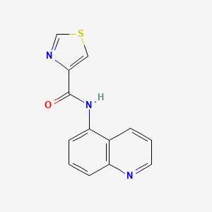 molecular formula C13H9N3OS B7569000 N-quinolin-5-yl-1,3-thiazole-4-carboxamide 
