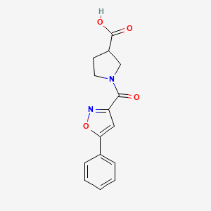 1-(5-Phenyl-1,2-oxazole-3-carbonyl)pyrrolidine-3-carboxylic acid