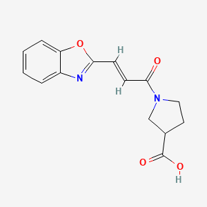 1-[(E)-3-(1,3-benzoxazol-2-yl)prop-2-enoyl]pyrrolidine-3-carboxylic acid