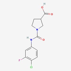 1-[(4-Chloro-3-fluorophenyl)carbamoyl]pyrrolidine-3-carboxylic acid