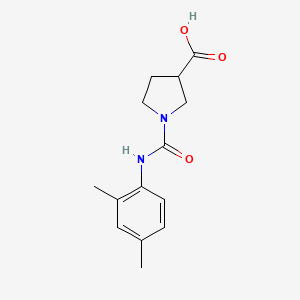 molecular formula C14H18N2O3 B7569062 1-[(2,4-Dimethylphenyl)carbamoyl]pyrrolidine-3-carboxylic acid 