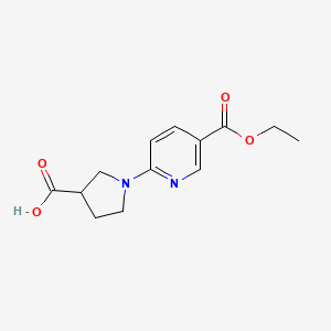 molecular formula C13H16N2O4 B7569068 1-(5-Ethoxycarbonylpyridin-2-yl)pyrrolidine-3-carboxylic acid 