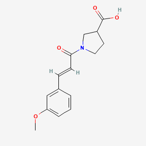 1-[(E)-3-(3-methoxyphenyl)prop-2-enoyl]pyrrolidine-3-carboxylic acid