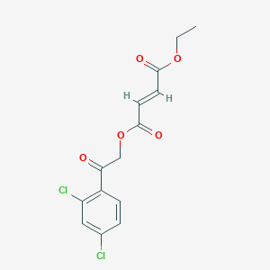 molecular formula C14H12Cl2O5 B7569108 4-O-[2-(2,4-dichlorophenyl)-2-oxoethyl] 1-O-ethyl (E)-but-2-enedioate 